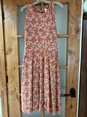 PACT Organic Cotton Fit & Flare Keyhole Back Dress